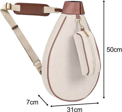 Vista 6 de Bolso cruzado de bádminton de tenis para mujeres y hombres, soporte para remo, bolsa de raqueta y squash para regalos de cumpleaños