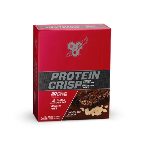 Vista 9 de BSN Protein Crisp Bar by Syntha-6 - Barra de proteína de suero bajo en azúcar, 1072751, Crunch de chocolate, 1