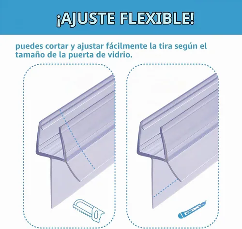 Vista 6 de Paquete de 2 sellos inferiores para puerta de ducha, 3/8 x 39 A Tipo 39.0 in