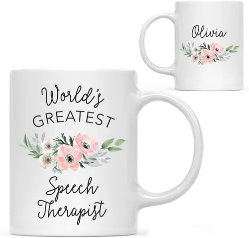 Vista 60 de Andaz Press Taza de café personalizada de 11 onzas, taza ejecutiva de relaciones públicas más grande del mundo, flor de anémona rosa, 1 paquete