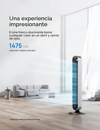 Vista 4 de Dreo Ventilador de torre de 42 pulgadas Pilot Max, ventiladores inteligentes mejorados 2023 para el hogar, funciona con Alexa/Google/App, ventilador