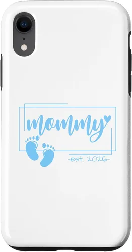 Vista 25 de Mommy Est 2026 Pregnancy Announcement Baby Boy Reveal Case for iPhone 17