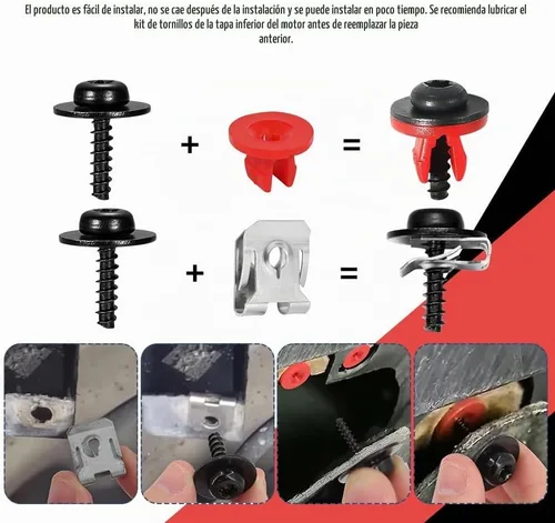 Vista 5 de Kit de clip de sujeción para protección contra salpicaduras de 10pcs