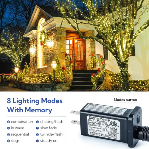Vista 5 de MYGOTO - Adaptador de enchufe de transformador de bajo voltaje de 30 V para cadena de luces