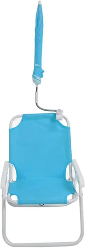 Vista 9 de Silla de playa baja con sombrilla, silla de camping plegable con toldo para niños y adultos, sillas de camping portátiles para niños, silla