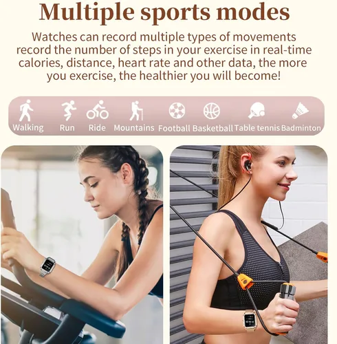 Vista 7 de Yihou Relojes inteligentes para mujer para Android iOS (hacer llamadas), monitor de actividad física con monitor de presión arterial de frecuencia