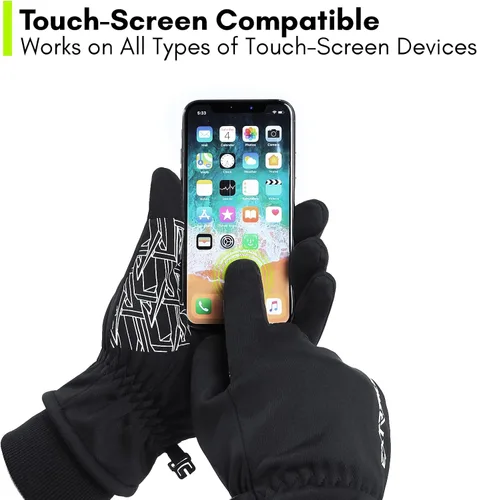 Vista 4 de Extremus Winter Gloves for Men Women, Touchscreen Running Gloves, Anti-Slip Palm Warm Gloves for Running, Cycling, Hiking & Driving, Cold Weather