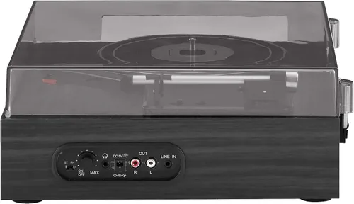 Vista 7 de Crosley CR6042A-BK Scout - Tocadiscos Bluetooth de 3 velocidades con altavoces integrados, color negro