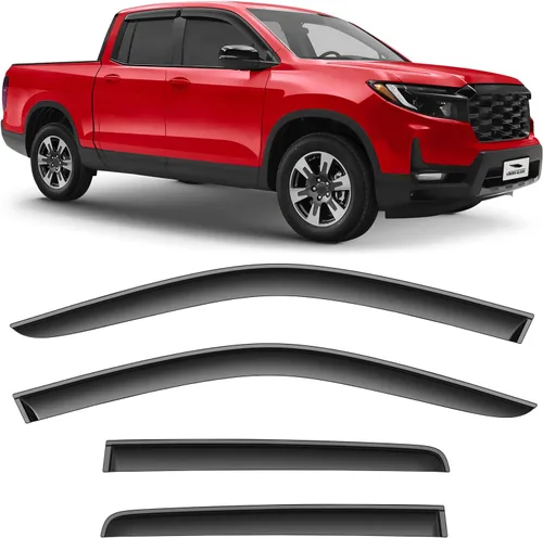 Vista 10 de Voron Glass Protectores de lluvia extra duraderos con cinta adhesiva para Jeep Compass 2017-2025, deflectores de ventana, viseras de ventana