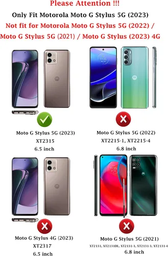 Vista 2 de Funda para Moto G Stylus 5G 2023: funda protectora de doble capa resistente para teléfono celular, a prueba de golpes, con protector de pantalla