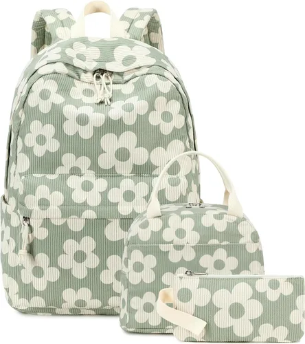 Vista 23 de Bluboon - Mochila escolar para niñas y mujeres para uso diario y de estilo informal, para portátil de 15 pulgadas, con bolsa para almuerzo y bolsa