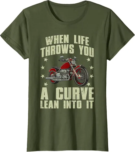 Vista 68 de Funny Motorcycle Racer Design for Men Women Motorcycle Lover T-Shirt Asphalt Grey