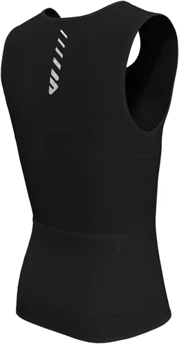 Vista 2 de Lo.gas Camiseta de ciclismo sin mangas para hombre, capa base de ciclismo transpirable y ligera con bolsillo trasero chaleco deportivo