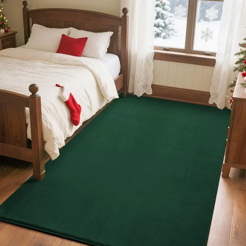 Vista 19 de Przemy Alfombras negras lavables para dormitorio, sala de estar, alfombra de pasillo de 2 x 6 pies, alfombra de interior de espuma viscoelástica