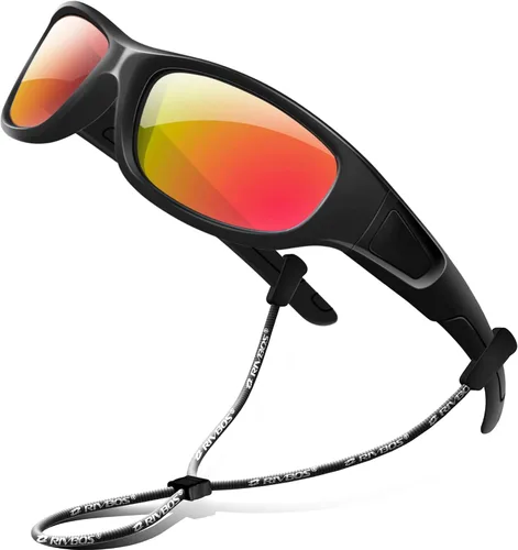 Vista 13 de Rivbos RBK037 - Lentes de sol polarizados con correa, para niños y niñas, 3 - 10 años
