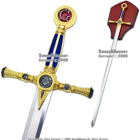 Vista 2 de Munetoshi - Espada masónica fraterna de 39 pulgadas, caballero templario masonería