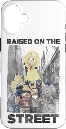Vista 23 de Sesame Street Funda para iPhone 17 con texto en inglés "Raised on the Streets