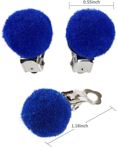 Vista 4 de Gafas redondas verdes sin lente con aretes de clip azules accesorios de disfraz