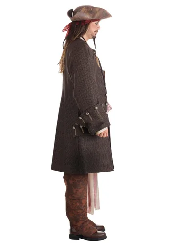 Vista 6 de Disfraz de Pirata Jack Sparrow para Hombre de Piratas del Caribe de Disney Multicolor
