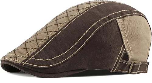 Vista 22 de Newsboy - Gorra de algodón para hombre, diseño de camuflaje, ajustable, ajustable, plano, suave, para caza y golf