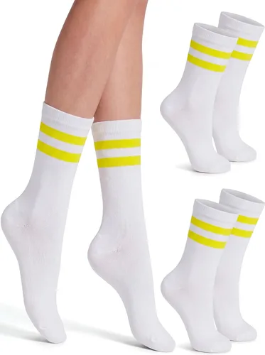 Vista 12 de Syhood Crew Stripe Socks Unisex Athletic Socks