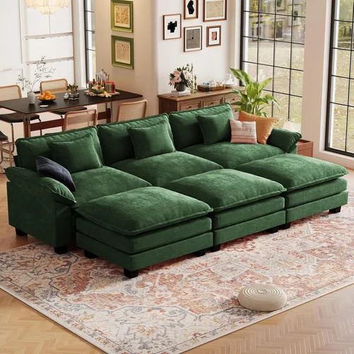 Vista 66 de CDCASA Silla de acento de gran tamaño de 50'' con otomana Asiento extra ancho y profundo estilo sofá nube para sala de estar, dormitorio, rincón