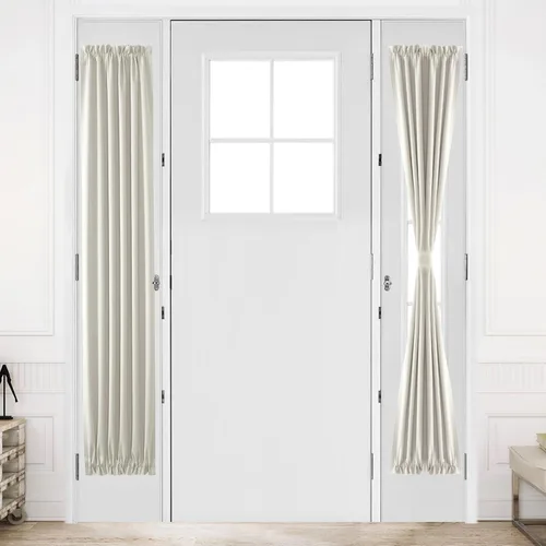 Vista 81 de DWCN Cortinas para Puertas Francesas – Cortinas opacas térmicas con bolsillo para barra para puertas con ventana de cristal, puertas de cocina