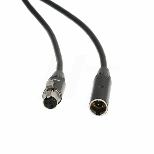 Vista 5 de Cable de extensión de adaptador de audio para micrófono Shure Headset SM-93 WBH WL Body Pack Transmisor Mini XLR 4 Pin TA4F macho a hembra (1)