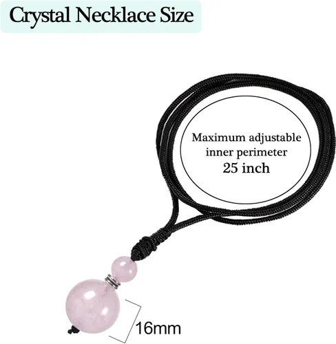 Vista 3 de Collares de cristal para mujeres y hombres, ojo de tigre, amatista y obsidiana, collar redondo para protección, cristales y piedras curativas