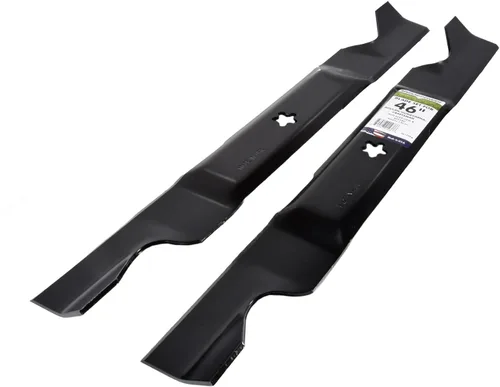 Vista 8 de MaxPower 561739B juego de 2 cuchillas para cortacésped de 46" para Craftsman, Husqvarna, Poulan. Reemplaza OEM no. 405380, 594892801, 532405380
