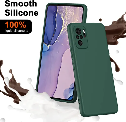 Vista 2 de ZORSOME Funda protectora trasera para Xiaomi Redmi Note 10 4G/Note 10S, color puro para Xiaomi Redmi Note 10 4G/Note 10S, protección de lentes, negro