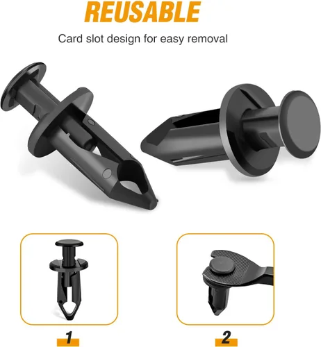 Vista 12 de GOOACC Juego de tornillos para placa de matrícula, tornillos de acero inoxidable con tuercas de nylon para sujetar placas de matrícula delanteras