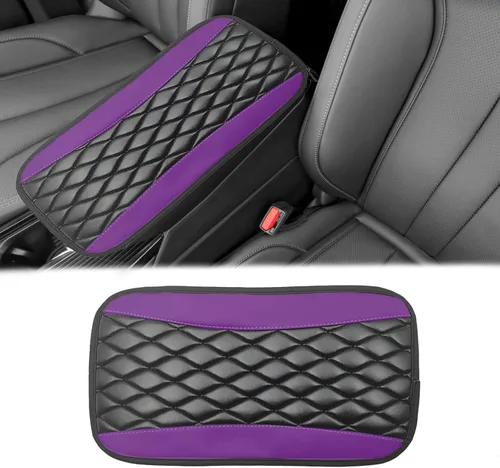 Vista 12 de Funda universal de cuero impermeable para consola central de automóvil, protector de caja de asiento para reposabrazos, accesorios de decoración