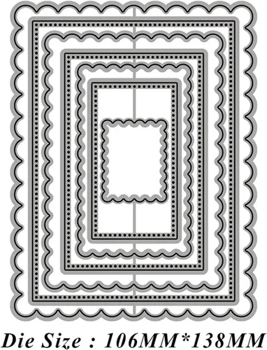 Vista 2 de Troqueles de corte de metal, plantilla de grabado en relieve, para álbumes de recortes, molde para hacer tarjetas, álbum de fotos, manualidades