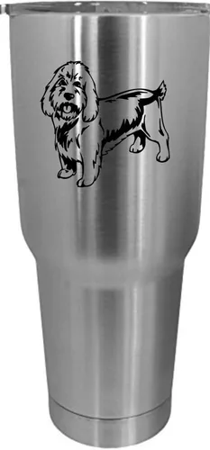 Vista 391 de Cairn Terrier - Vaso grabado con temática de perro, 30 onzas