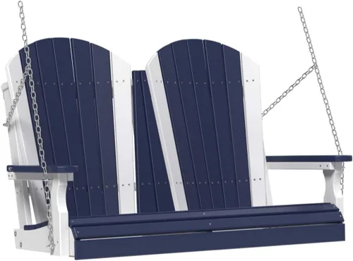 Vista 24 de LuxCraft Columpio Adirondack de 4' - Disponible en 22 colores Caoba antigua