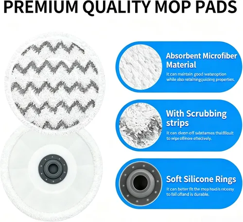Vista 5 de 8 Pack 3897A/3712 Mop Pads Replacement For Bissell SpinWave Steam Mop