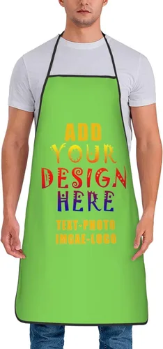 Vista 26 de Delantales personalizados para añadir nombre, logotipo, texto, foto, diseño de imagen, delantal de chef para grandes regalos