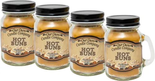 Vista 15 de Grandma's Kitchen - Mini vela perfumada en tarro Mason de Our Own Candle Company, 3.5 onzas (paquete de 4)