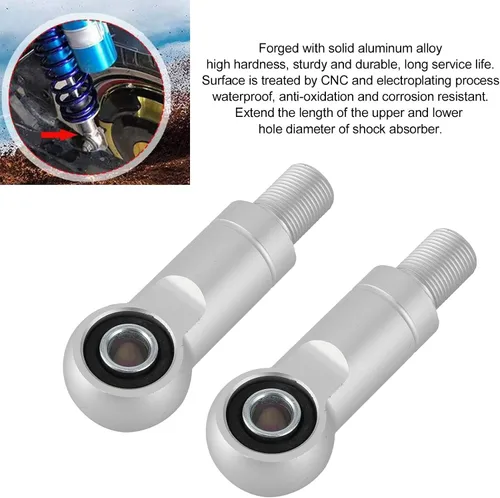 Vista 2 de Fydun Par de amortiguadores de aire traseros de 0.394 pulgadas con agujero de 0.394 in, amortiguadores de altura para motocicleta ATV todoterreno