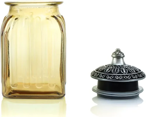 Vista 12 de Tarro de cristal vintage para dulces con tapa, tarro de alimentos, frasco de nueces, joyero, para boda, dulces, bufé, almacenamiento de cocina