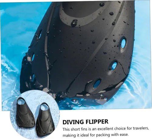 Vista 3 de Alipis Adjustable Short Swimming Fins for Adults Unisex Lightweight TPR Dive Flippers with Open Toe Design Comfortable Swim Training Snorkeling
