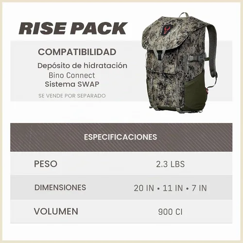 Vista 4 de Badlands Rise Pack - Mochila de caza Treestand and Saddle, enfoque fx