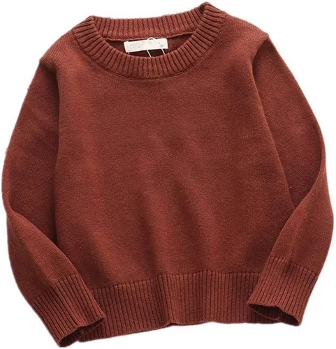Vista 12 de LNICEAR Suéter de punto con cuello redondo para bebé, niña, niño, suéter de punto cálido, manga larga, ropa de otoño e invierno