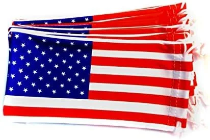 Vista 2 de MODA 6 PC gafas microfibra suave paño bolsa bolsa bolsa bandera americana, Negro