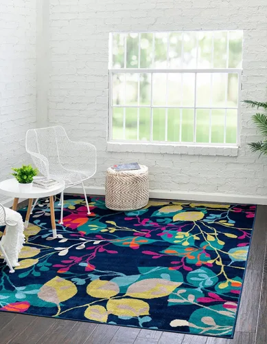 Vista 17 de Unique Loom Azalea Collection - Alfombra de área Indica (2 pies x 3 pies 1 pulgada, rectangular, marfil y gris)