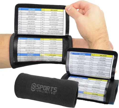 Vista 17 de Sports Unlimited Banda Instructora Triple para Adultos, Muñequeras de Fútbol para Jugadas, Muñequeras de Béisbol, Bandas de Brazo QB