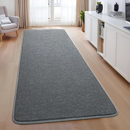 Vista 5 de Nuttumico - Alfombra de pasillo de 2 x 6 pies, color gris oscuro, alfombras para dormitorio, sala de estar, alfombras de entrada lavables