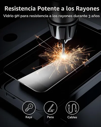 Vista 9 de ESR Paquete de 3 para iPhone 14 Pro Protector de Pantalla de Privacidad, Protector de Pantalla de Privacidad de Vidrio Templado Anti-espía
