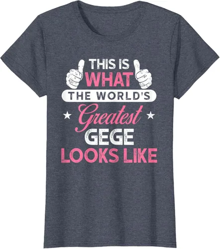 Vista 17 de Gege Gift: World's Greatest Gege T-Shirt, Negro